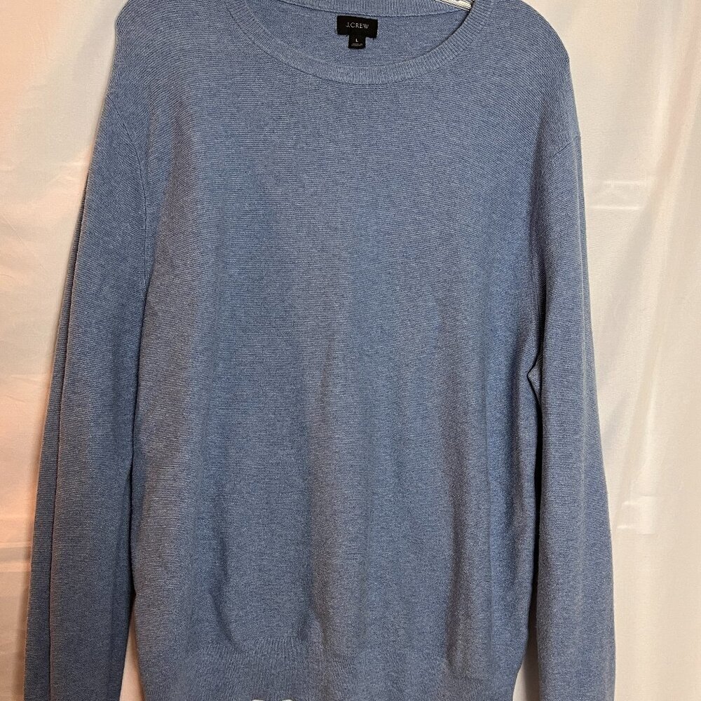 Men's (Unisex) Blue 100% cotton J. Crew Crewneck sweater, Size L